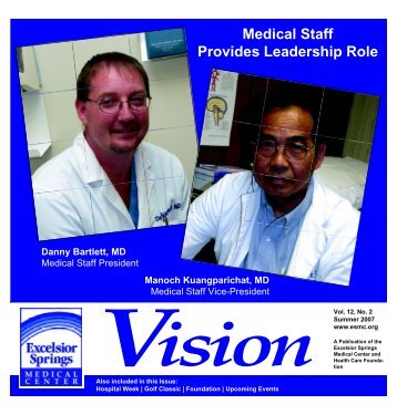 Medical Staff Provides Leadership Role - Excelsior Springs