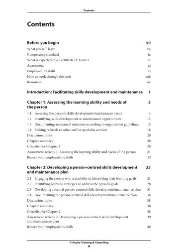 CHCDIS405A Facilitate skills development and maintenance