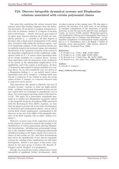 download report - Sapienza