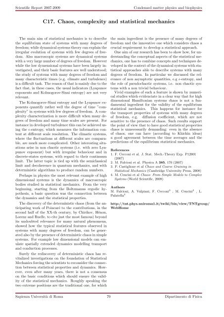 download report - Sapienza