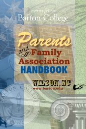 Parents Handbook - Barton College