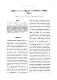 Optimal SoC Test Interface for Wafer and Final Tests