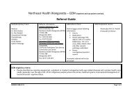 GEM referral guide for GP's and Services - Northeast Health ...