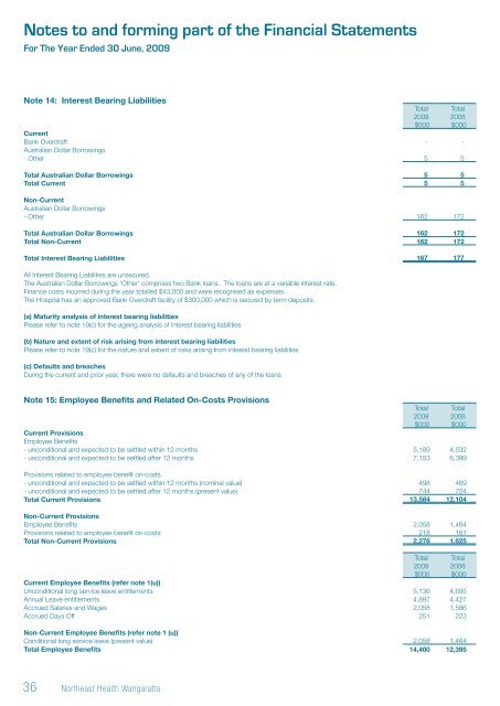2008-2009 Financial and Performance Report - Northeast Health ...