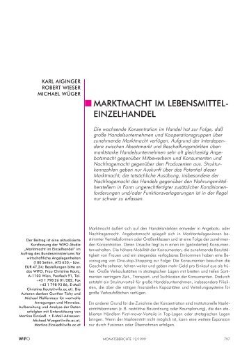 Marktmacht im Lebensmitteleinzelhandel - IFIP