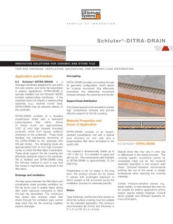 SchluterÂ®-DITRA-DRAIN - Schluter Systems