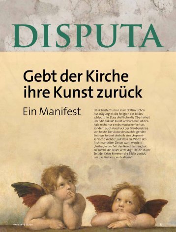 disputa - Vatican magazin ::: Schönheit und Drama der Weltkirche