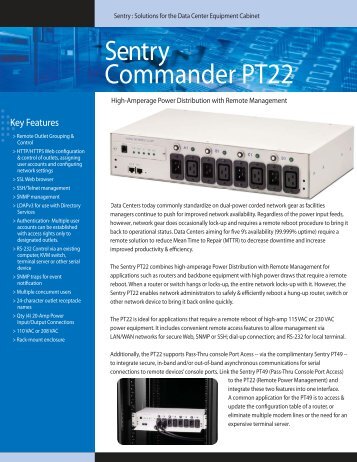 Sentry Commander PT22 - Out Of Band Solutions