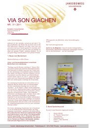 Via Son Giachen Nr. 31 - Verein Jakobsweg Graubünden