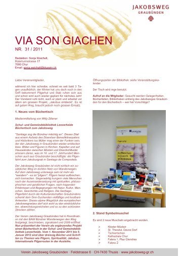 Via Son Giachen Nr. 31 - Verein Jakobsweg Graubünden