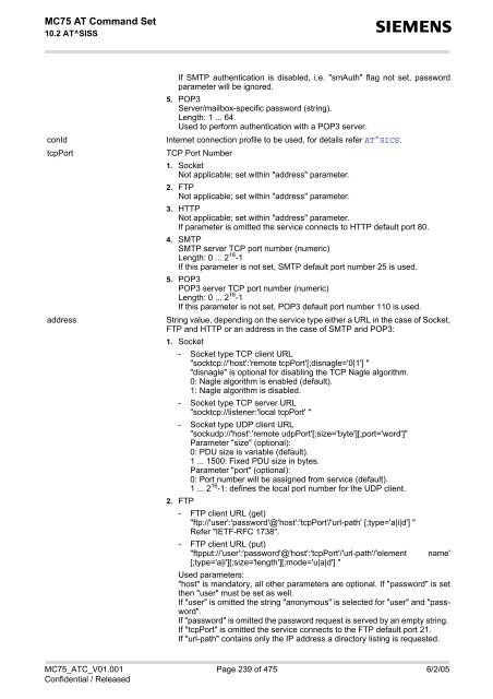 MC75 AT Command Set