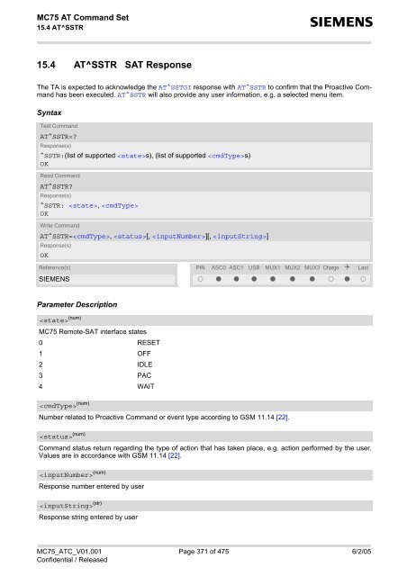 MC75 AT Command Set