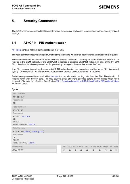 TC65 AT Command Set