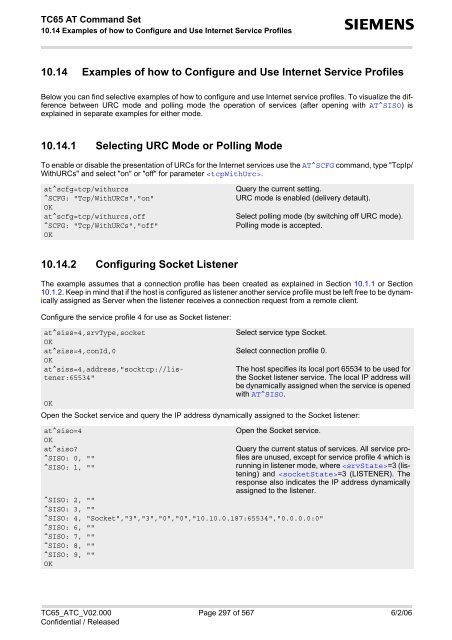 TC65 AT Command Set