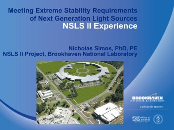 NSLS II Experience