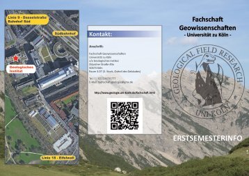 erstsemesterinfo - Institut fÃ¼r Geologie und Mineralogie - UniversitÃ¤t ...