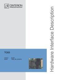 TC63 Hardware Interface Description