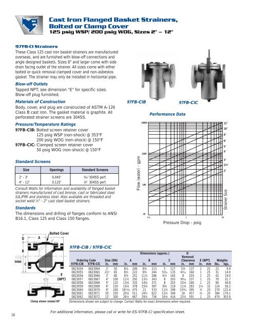 Watts Strainers - Clean My Water