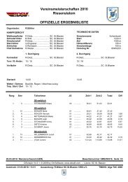 Ergebnisliste - Skiclub St. Blasien