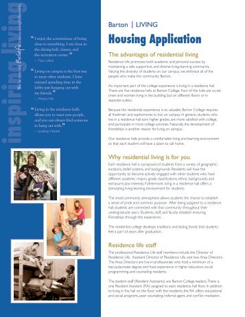 Housing Application - Barton College