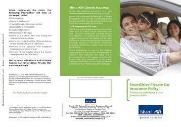 Download Bharti AXA smart drive private car Brochure