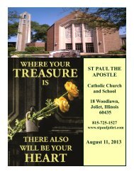 August 11 - St. Paul the Apostle Church - Diocese of Joliet