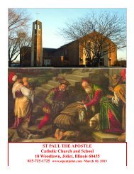 March 10 - St. Paul the Apostle Church - Diocese of Joliet