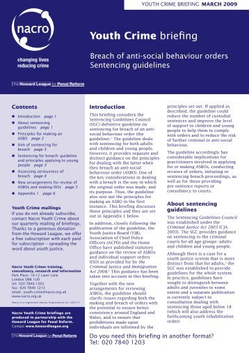 sentencing guidelines - Social Welfare Portal