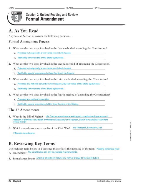 Formal Amendment Process Chart