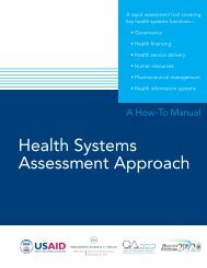 Health Systems Assessment Approach - URC