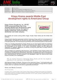 Krispy Kreme awards Middle East development ... - Americana Group