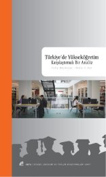 Türkiye'de Yükseköğretim: Karşılaştırmalı Bir Analiz - SETA