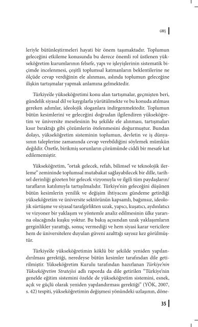 Türkiye'de Yükseköğretim: Karşılaştırmalı Bir Analiz - SETA