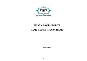 konya il özel idaresi kamu hizmet standartları - YerelNET