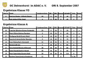 OC Delmenhorst im ADAC e. V. ORI 8. September 2007 Ergebnisse ...