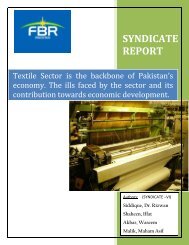 Textile Sector is the backbone of Pakistan's economy. The ills faced ...