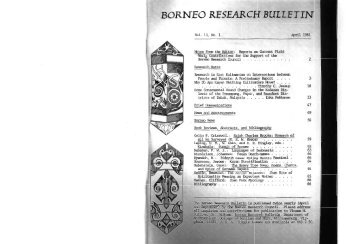 Volume 13, No. 1, 1981 - Borneo Research Council