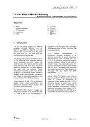 DN017 -- CC11xx 868/915 MHz RF Matching