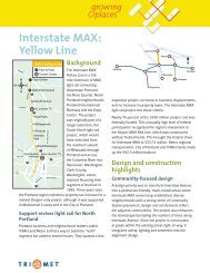 Interstate MAX: Yellow Line Fact Sheet - TriMet