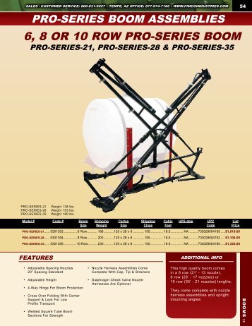 6, 8 OR 10 ROW PRO-SERIES BOOM - FIMCO Industries