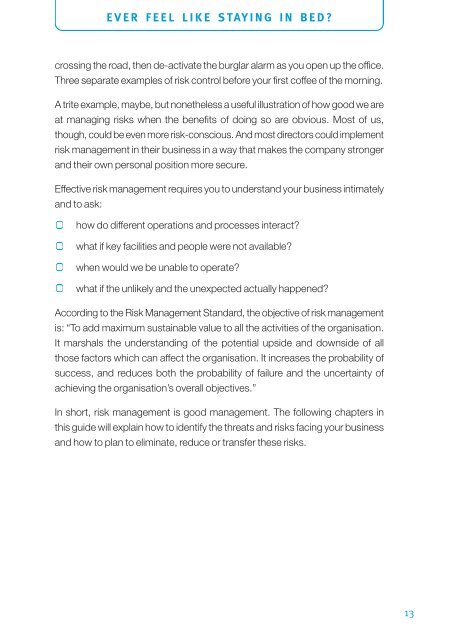 risk management - Director Magazine