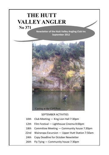 THE HUTT VALLEY ANGLER - Christchurch Fishing and Casting Club