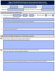 Example Interview - Association for Behavior Analysis International