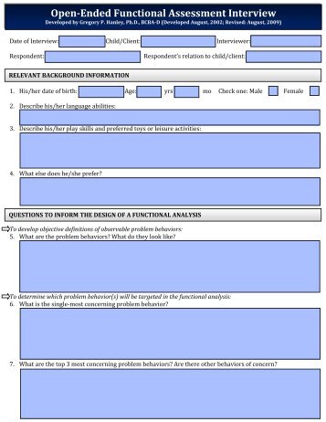 behavioral type interview questions