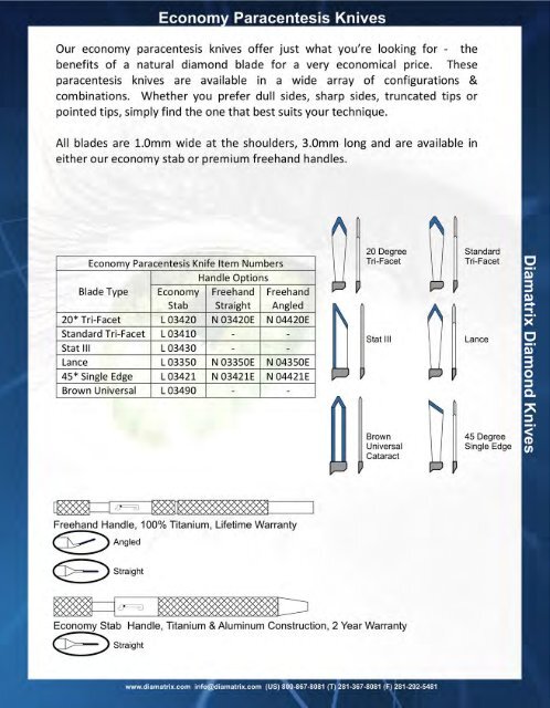 Diamatrix Catalogue