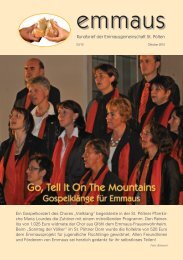 Rundbrief Ausgabe 3/2010 - Emmausgemeinschaft St. Pölten