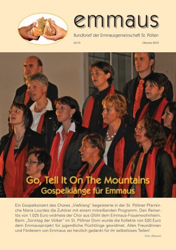 Rundbrief Ausgabe 3/2010 - Emmausgemeinschaft St. Pölten