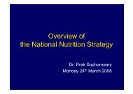 Overview of the National Nutrition Strategy - Food Security and ...