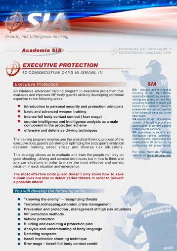 EXECUTIVE PROTECTION - Siacorp.com