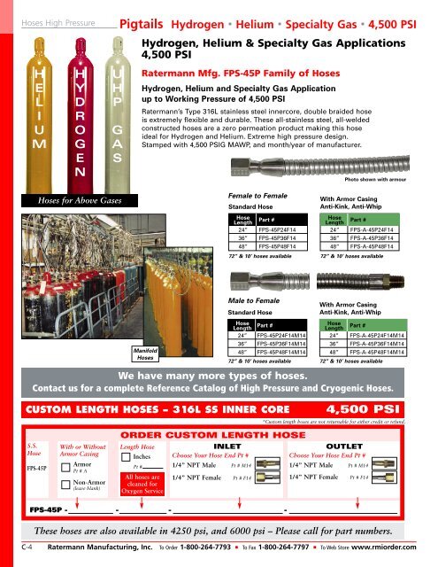 Hose Selection Guide - Ratermann Manufacturing Inc